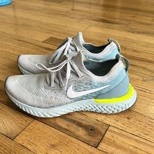 Nike Epic React. Baby blue/neon yellow. Size 7.5